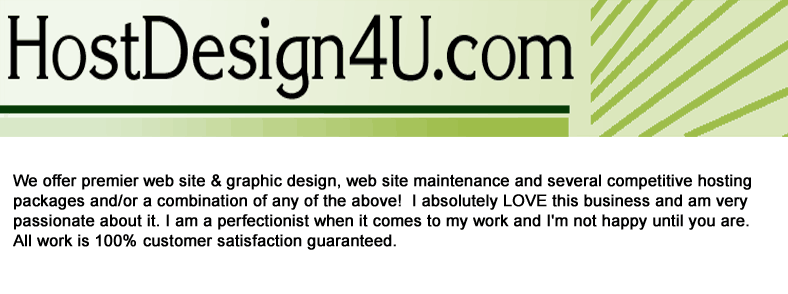 HostDesign4U.com, Domain Name registration and Website Hosting Service